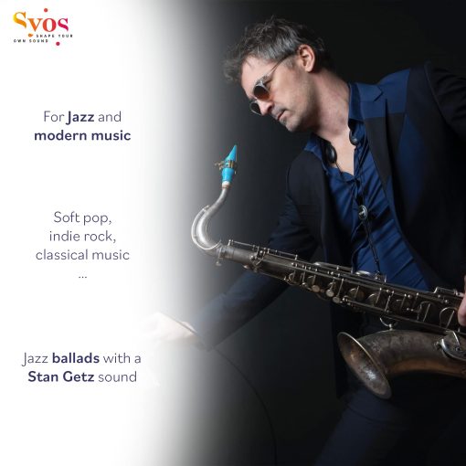 Boquilla para saxofon tenor Syos, modelo Smoky, Abertura de boquilla 5, Negro Profundo, Mejora el sonido de tu saxofon con esta boquilla tenor dark and warm, facil de tocar - Imagen 5