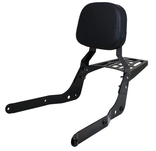 YHMOTO Respaldo de pasajero con parrilla para equipaje para Honda Shadow Aero 750 VT750C 2004-2023 (Negro)