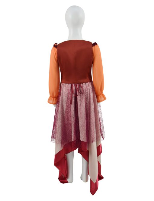 Disfraz de Mary Sanderson para Niños y Niñas Vestido de Bruja Winifred Sanderson Cosplay con Peluca Conjunto Completo para Halloween (Mary Sanderson 1, 8 años) - Imagen 4