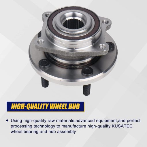 KUSATEC 513263 Ensamblaje de Cojinete de Rueda Delantera Compatible con Chrysler Sebring Cirrus 2007-2010, Chrysler 200 2011-2014, para Dodge Avenger 2008-2014, Pernos de 5 Puntas con ABS - Imagen 3
