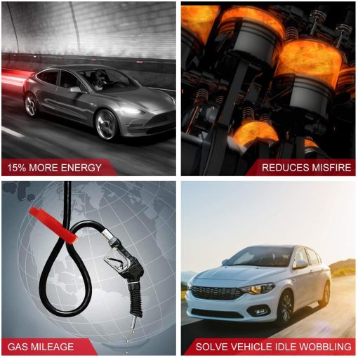 Paquete de 8 bobinas de encendido cuadradas UF271 D581 + 8 juego de cables de bujias de 8 mm de alta energia para Cadillac Chevrolet GMC Numero de parte 12558693 12556893 3859078 - Imagen 6