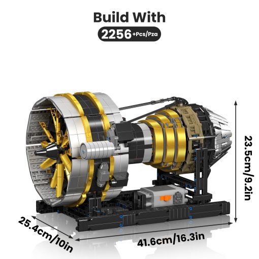 Juego de Construccion de Juguetes Motorizados del Motor de Avion Mould King, Modelo de Motor Mini con Motor, 10141 Kits de Proyecto DIY STEM, Bloques de Cumpleanos Coleccionables para Adultos y Ninos Varones de 14+ Anos (2256 Piezas) - Imagen 2