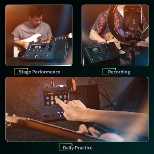 Procesador de efectos multifuncion FLAMMA FX150 para guitarra electrica con modelado de amplificador, simulacion de gabinete, EQ global, pantalla tactil, 160 efectos integrados, 180 ranuras de efectos editables de usuario, looper y puertos de E/S principales - Imagen 6