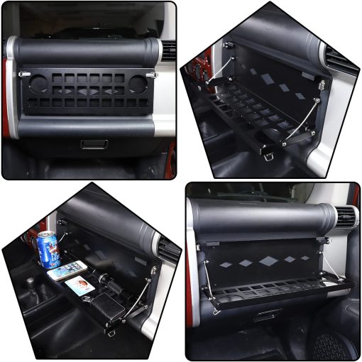 YUECHI para Toyota FJ Cruiser 2007-2021 estante de almacenamiento de aleacion multifuncional para copiloto de coche - Imagen 2
