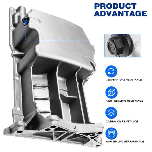 Bandeja de Aceite del Motor y Tapon de Drenaje de Repuesto para Chevrolet Malibu 2005-2014 Equinox HHR Cobalt Buick LaCrosse Pontiac G5 G6 Saturn - Imagen 3