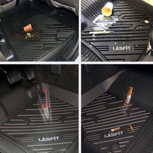 Tapetes LASFIT para Mercedes Benz GLE 2020-2024 350/43 AMG/ 450/53 AMG/ 580/63 AMG S (No apto para Coupe), Forros de Coche de TPE Todo Clima, 1ra y 2da Fila - Imagen 6