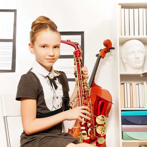Saxofon Alto Eb, Saxofon para Principiantes, Saxofon Alto, Saxofon para Principiantes, Saxofon para Estudiantes, Saxofon Alto Profesional, Saxofon para Adultos, Saxofon para Principiantes, Saxofon (Rojo) - Imagen 5