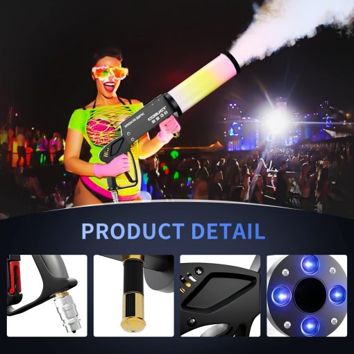 Maquina de Chorro de Co2 con LED MOKA SFX Portatil para Efectos en Escenario de Discoteca Boda Fiesta Dj Halloween Conciertos Especiales en Vivo - Imagen 2