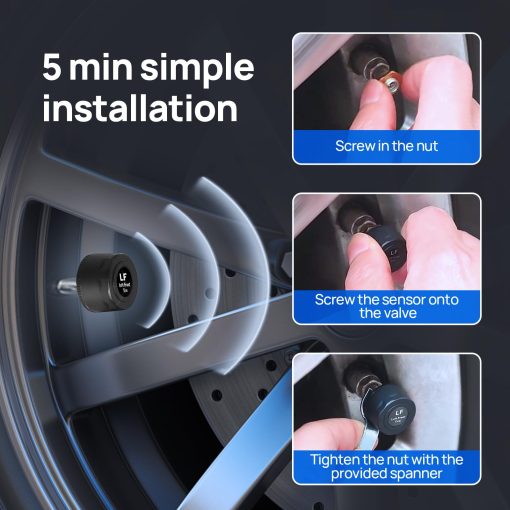 Sistema de Monitoreo de Presion de Neumaticos para RV Masoll, Sistema de Monitoreo de Presion de Neumaticos TPMS Inalambrico con Cargador Solar, TPMS para RV con 4 Sensores de Presion de Neumaticos y 6 Modos de Alarma (0-87 PSI) - Imagen 6