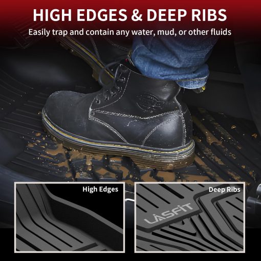 Tapetes LASFIT para Honda Civic 2022-2024 / para Acura Integra 2023-2024, Asiento Trasero con Puertos USB, Juego de Alfombrillas de Coche para Todas las Estaciones 1ra y 2da Fila - Imagen 4