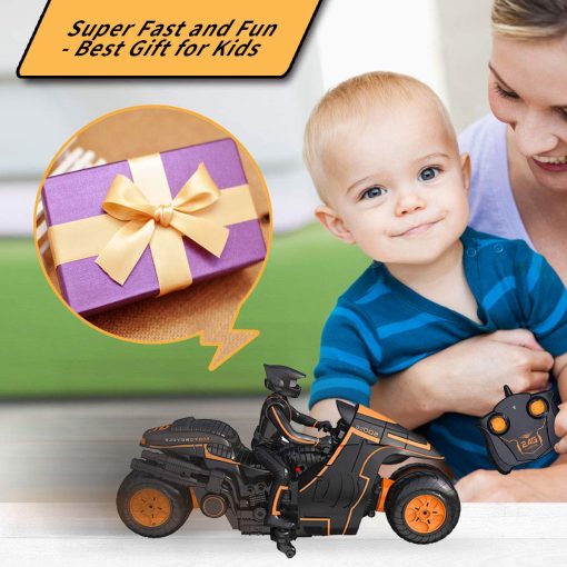 Masefu Motocicleta RC, Motocicleta RC 360? Ruedas Giratorias Moto Truco - Deriva Giratoria Coche de Alta Velocidad 2WD Juguetes con Figura de Conducir - Regalo para Ninos Ninas de 4 a 12 Anos - Color Puede Variar - Imagen 5