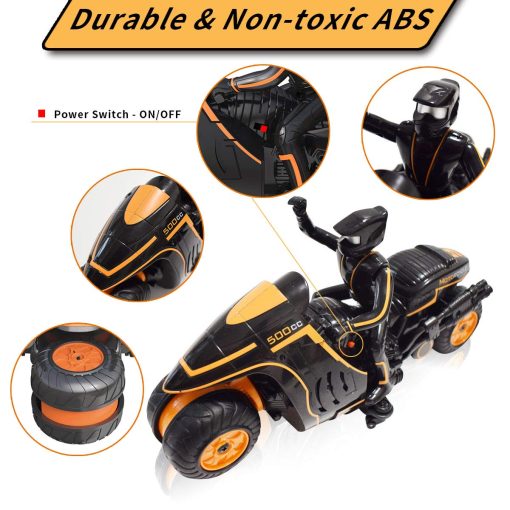 Masefu Motocicleta RC, Motocicleta RC 360? Ruedas Giratorias Moto Truco - Deriva Giratoria Coche de Alta Velocidad 2WD Juguetes con Figura de Conducir - Regalo para Ninos Ninas de 4 a 12 Anos - Color Puede Variar - Imagen 3