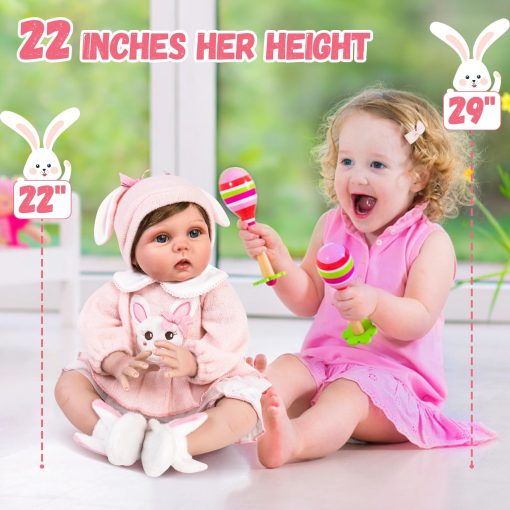 Munecas de bebe renacidas Aori - Muneca nina realista, bebe recien nacido realista con juguete de alimentacion, set de regalo para ninos 3+ - Imagen 6