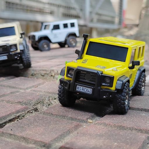 Coche de control remoto SoloGood LDARC X43 1:43 Escala Coche de Carreras RC 1/43 Vehiculo de Escalada en Miniatura 4WD Coche RTR 2.4G Mini Coche de Control Remoto para Adultos Aficionados a los Coches RC (Amarillo Limon) - Imagen 3
