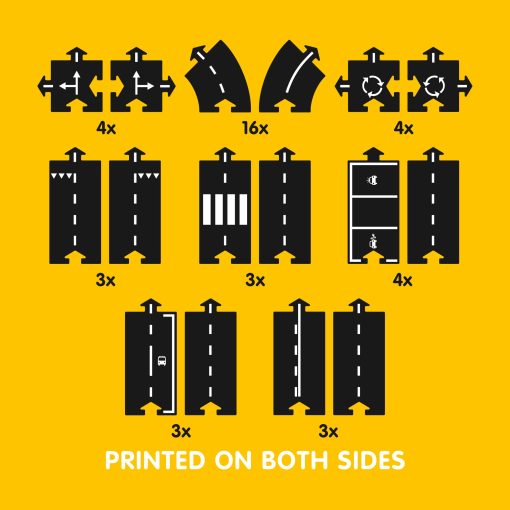 Waytoplay King of The Road, Circuito de 40 Piezas para Coches de Juguete - Flexible, Indestructible y Resistente al Agua - Pistas Modulares para Coches - Hecho en Los Paises Bajos - Imagen 6