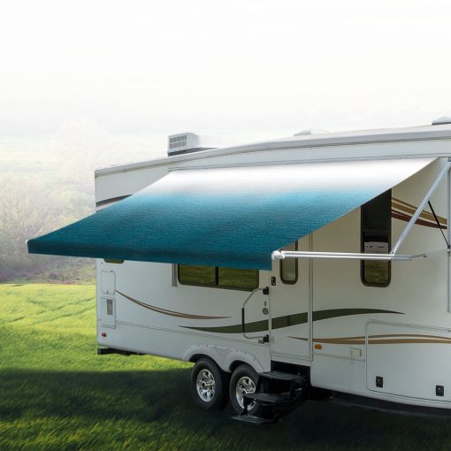 Recambio de Tela para Toldo de RV RecPro | Opciones de Ancho de 8 a 22 Pies | Variedad de Colores Disponibles | Recambio de Toldo para RV de 8' (96") de Longitud | Vinilo Premium (13' - Ancho Real 12' 1", Azul Oceanico Degradado) - Imagen 6
