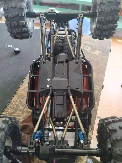 Eje delantero y trasero de aluminio para Axial Wraith 1/10 90018 90048 90053 90018 90020 90045 90056 RR10 Modelo de Coche RC (Plata) - Imagen 6