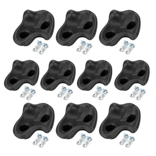 Demeras 10PCS Plastic Climbing Holds Grips Kids Climbing Stones Small Kids Toys Grip Climbing Rock Set for Climbing Frames Tree Houses (Black) - Imagen 4