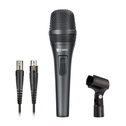 Microfono Vocal CAROL - Microfono Dinamico Cardioide Unidireccional con Cancelacion de Ruido AHNC, para Actuaciones Profesionales en Escenarios en Vivo, Incluye Adaptador de Soporte y Cable XLR de 14.8ft, AC-910S