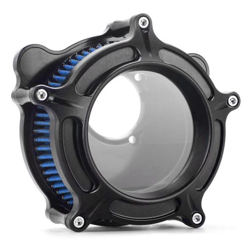 Filtro de aire limpiador para Harley Davidson Sportster Touring street glide road king electra Dyna Softail (Negro-Azul filtro-01, B-Para Softail/Dyna 1993-2015) - Imagen 4