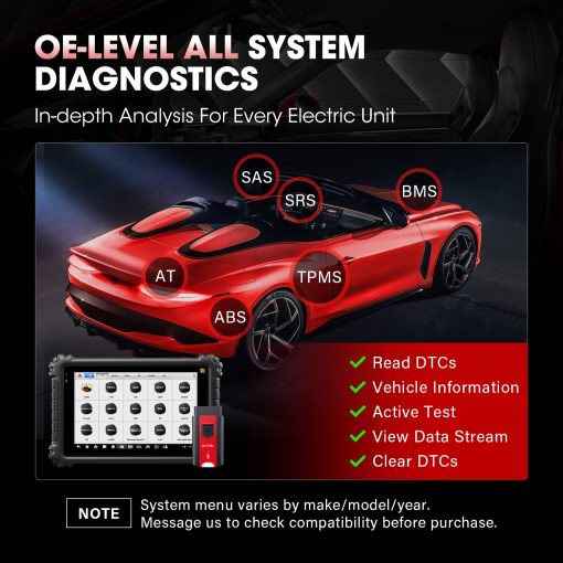 Autel TPMS Scanner MaxiCOM MK906Pro-TS: Actualizacion 2024 de MS906Pro-TS / MS906TS / MP808TS, Servicios completos de TPMS, Codificacion de ECU, 36+ Servicios, AutoAuth para FCA SGW, Control bidireccional, Sistema completo - Imagen 7