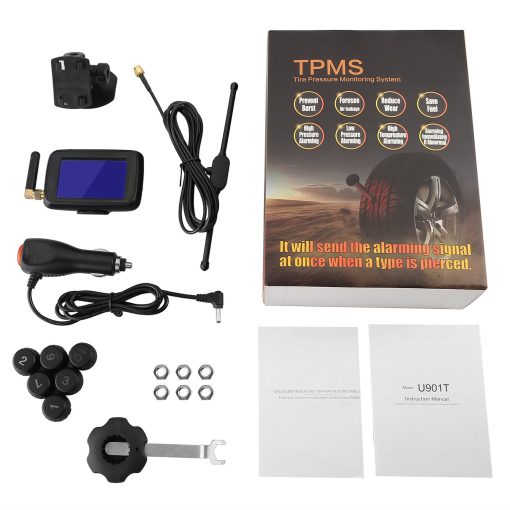 Sistema de Monitoreo de Presion de Neumaticos para RV B-Qtech para Remolque Camion Casa Rodante (0~215PSI) con 6 Sensores, TPMS Solar Alimentado por Energia Solar 5 Modos de Alarma Monitoreo en Tiempo Real del Sistema de Alarma de Presion de Neumaticos - Imagen 8