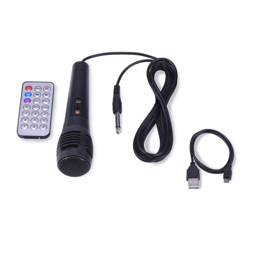 Maquina de Karaoke Singsation, Altavoz de Sonido Dinamico de 8", Altavoz Bluetooth Portatil 5.0 con Microfono, Control Remoto, Show de Luces, Refuerzo de Bajos, USB y Micro SD, AUX y FM para Fiestas - Imagen 2