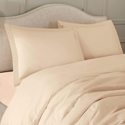 Juego de sabanas de algodon Roch Linen de 4 piezas - Juego de sabanas de algodon egipcio - Sabana plana de algodon - Sabana ajustable de algodon - Funda de almohada de algodon - Juego de ropa de cama ultra suave y lujoso (Taupe/King) - Imagen 2
