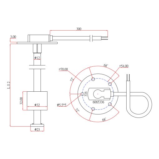 Sensor de Nivel de Combustible/Agua Sensotex SFW-04 11.02"(280 mm), Sensor de Nivel de Tanque de Combustible/Agua para Barco Camion Coche 240-33 ohms - Imagen 7