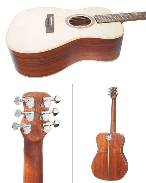Guitarra de Viaje de Madera Maciza Journey Instruments ? OF422 Guitarra Acustica-Electrica de Viaje con Sistema Patentado Plegable ? Estuche de Mochila Portatil (Overhead) - Imagen 4
