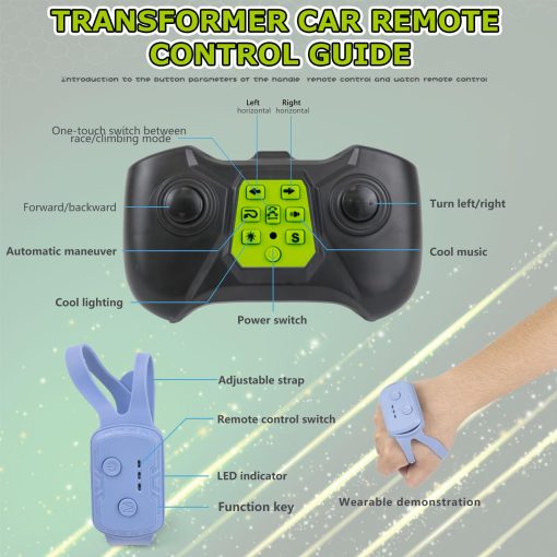 NESTALK Coche de Acrobacias RC con Sensor de Gestos para Ninos de 6 a 12 Anos, Coche Controlado por Mano de 2.4GHz con Luces y Musica Rotacion de 360? Traccion a las Cuatro Ruedas, Regalos de Cumpleanos Geniales para Ninos de 6 a 12 anos - Imagen 8