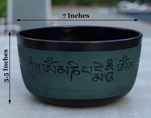 Conjunto de Cuenco de Canto Tibetano de Meditacion de Buda con Mazo y Cojin (7 Pulgadas, Buda) - Imagen 4