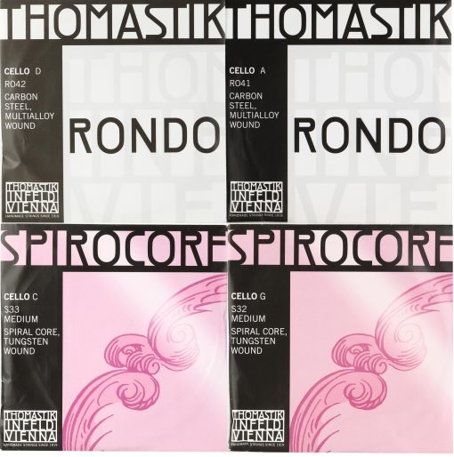 Juego de cuerdas de violonchelo Thomastik-Infeld Rondo A/D y Spirocore G/C - 4/4, Medium