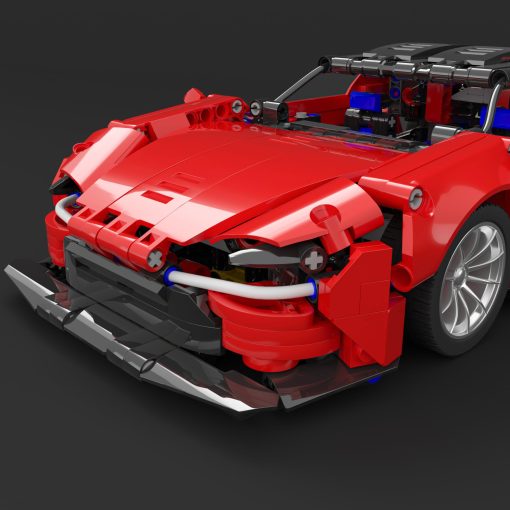 Set de coches de carreras ShupBear Creator Red Speed Champions MOC, modelo coleccionable para adultos, bloques de construccion 1208 piezas - Imagen 8