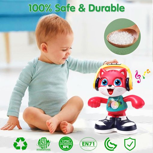 Juguetes para bebes de 12 a 18 meses - Juguetes de gato bailarin para ninos y ninas de 1 ano con musica y grabacion - Juguetes interactivos de aprendizaje temprano educativos para ninos de 1, 2, 3 anos - Regalo de cumpleanos y Navidad para ninos y ninas - Imagen 6
