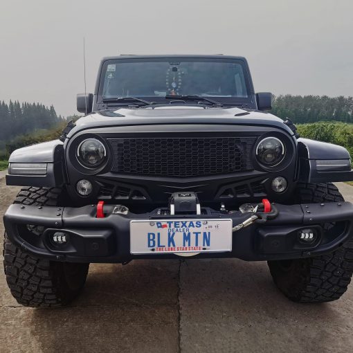 Parrilla Delantera con Rejilla de Malla Negro Mate Para Jeep Wrangler 2007-2018 Rubicon Sahara Sport JK - Imagen 6