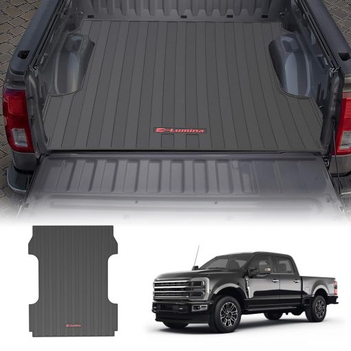 Tapete para cama D-Lumina compatible con Ford F250 F350 F450 Super Duty Crew Cab de 2017-2024 con camas de 6.8 pies - Forro para cama de camion pesado 3D TPV, Proteccion resistente impermeable para todas las condiciones climaticas Guardabarros de carga - Imagen 7