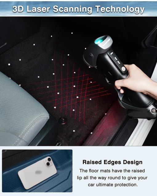 Tapetes para piso Mixsuper compatibles con Kia Sorento 7 Asientos 2021-2024, Juego de 1ra, 2da y 3ra Fila Negro - Imagen 5