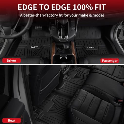 Tapetes LASFIT para Honda CR-V/CRV Modelo Hibrido 2017-2022, Proteccion Todo Clima, Revestimientos de Coche TPE, Juego de 1ra y 2da Fila - Imagen 7