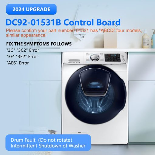 Placa de control de actualizacion 2024 DC92-01531B Placa inversora PCB Compatible con Samsung Washer 3C2 3E2 AE6 Error Tambor Falla Facil de Instalar PD00037437 AP5955156 3996732 Garantia de 2 Anos - Imagen 4
