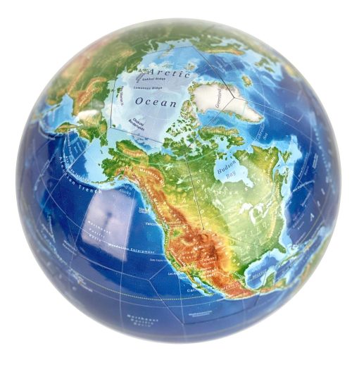 Mapa de Elevacion de la Tierra, Globo Snapspheres Magnetico de 7.3", con Mapa Geologico en el Interior y Soporte - Imagen 3