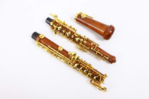 Oboe Yinfente Profesional en Do con Llave F izquierda Resonancia semi-automatica de Madera de Palisandro Estuche de Oboe + Piezas de Oboe (Palisandro) - Imagen 2