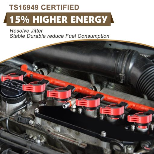 Pindex 6 Pack UF487 Bobinas de encendido y bujias de iridio Juego de bobinas Compatible con Toyota 4Runner RAV4 Avalon Camry Sienna Lexus ES350 GS300 GS350 V6 2.5L 3.0L 3.5L 4.0L - Imagen 9