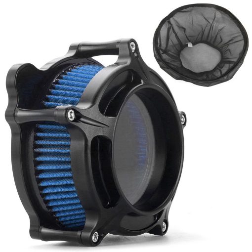 Filtro de aire limpiador para Harley Davidson Sportster Touring street glide road king electra Dyna Softail (Negro-Azul filtro-01, B-Para Softail/Dyna 1993-2015)
