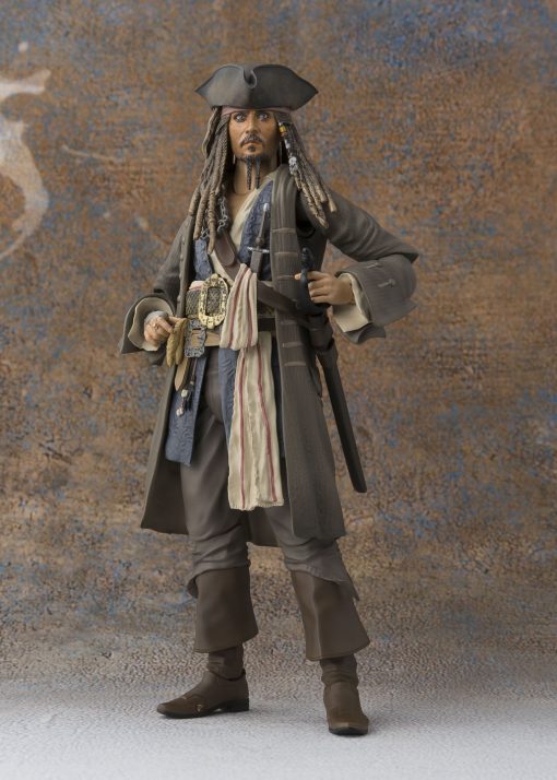 S.H.Figuarts Piratas del Caribe, Capitan Jack Sparrow, 5.9 pulgadas (150mm) Figura de Accion Pintada de ABS y PVC - Imagen 4