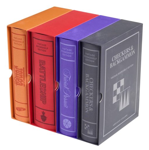 Coleccion de Juegos de Mesa Vintage Battleship, Checkers and Backgammon, Trivial Pursuit y Jenga de WS Game Company en Libreria