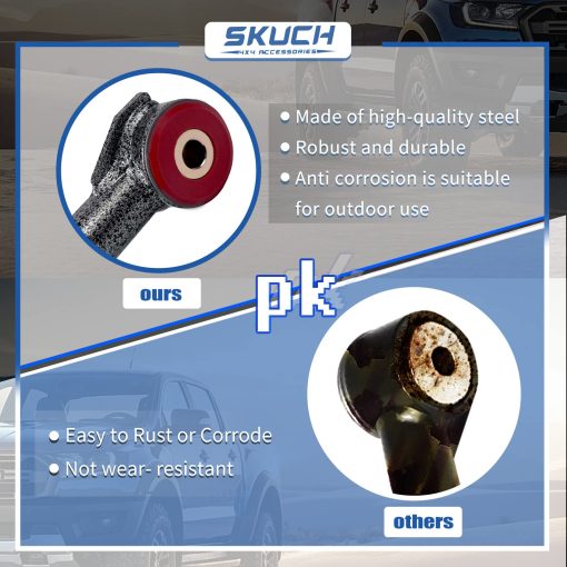 Brazos de control superiores delanteros con juntas de bola para Dodge Ram 1500 4WD 2009-2018 - Brazos de control tubulares de suspension de 2-4" - Compatible con Dodge Ram 1500 Classic 4WD 2019-2024 (2 Piezas) - Imagen 5