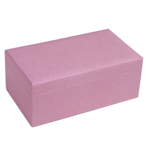 Set de Domino Doble 9 Grande Blanco de Silverman & Co. - Estuche Rosa - Imagen 2