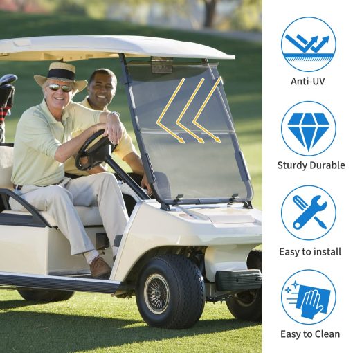 Parabrisas tintado Compatible con Club Car DS 1982-2000.5 Golf Cart DS Modelo Down Windshield resistente al impacto - Imagen 4
