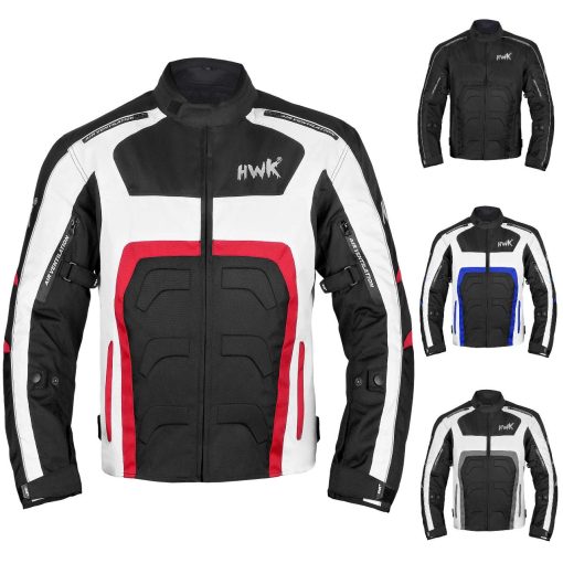 Chamarra de Motocicleta de Textil para Hombre Enduro Dualsport Biker Jacket Transpirable CE ARMORED IMPERMEABLE Rojo 5XL
